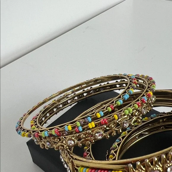Colorful Beaded Gold Bracelets - Picture 7 of 7